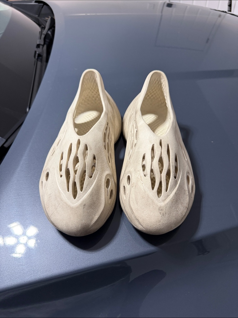 adidas Yeezy Cream Foam Slip-On Clog Mules
